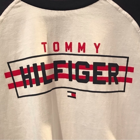 Tommy Hilfiger Long Sleeve Raglan Baseball Shirt, Size Medium (12/14), NWT - Picture 5 of 7